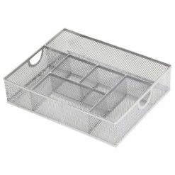 Best Sale ⌛ YBM HOME INC. Silver Mesh Vanity Cosmetic Organizer/Tray 👏