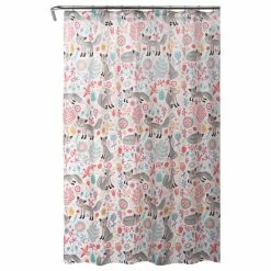Best reviews of 😀 Lush Decor Pixie Fox Shower Curtain Gray/Pink 72x72 👍