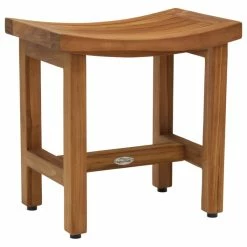 Coupon 🌟 AquaTeak Patented 18" Sumba Lotus Teak Shower Bench 😍