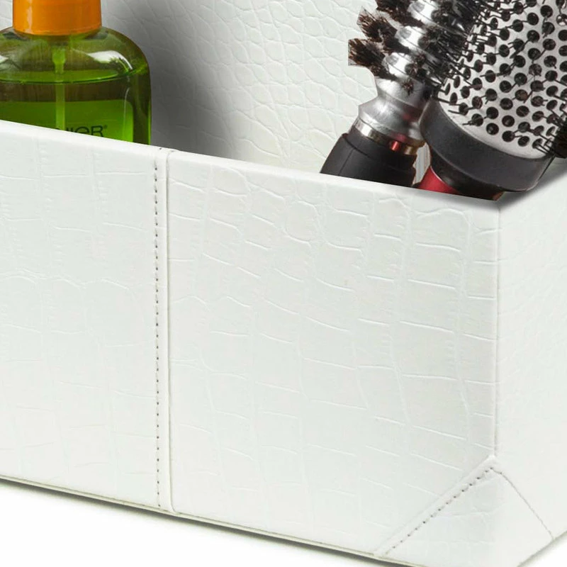 Promo 🔥 Great Useful Stuff White Crocodile Leatherette Hair Styling Station, With Power 🌟 - Image 4