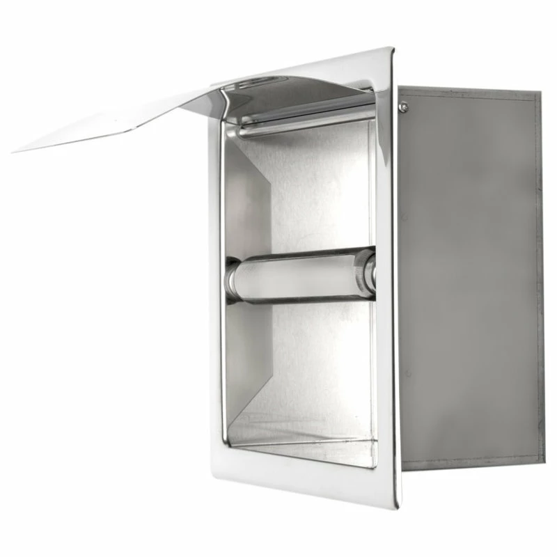 Wholesale 🎉 Alfi Trade Polished Stainless Steel Recessed Toilet Paper Holder With Cover 👏 - Image 4