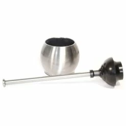 Hot Sale 🥰 ToiletTree Products ToiletTree Modern Deluxe Freestanding Stainless Steel Toilet Plunger 😍