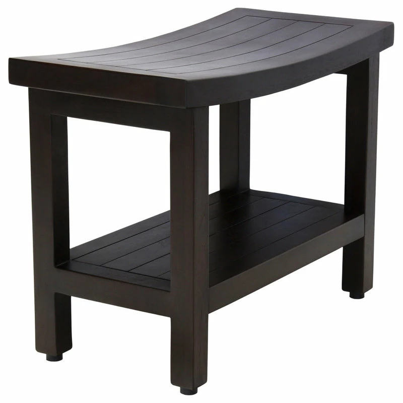 Brand new ๐ฏ AquaTeak Patented 24" Sumba™ Mocha Teak Shower Bench With Shelf ๐ฅฐ - Image 3