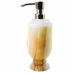 New 🧨 Nature Home Decor Lotion Dispenser, White Onyx 👏
