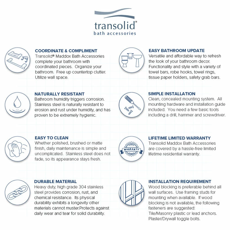 Buy โค๏ธ Transolid Maddox 32" Grab Bar, Black ๐ฅฐ - Image 3