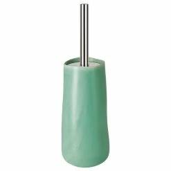 New 😉 Toilet Brush And Holder Spirella Sina Green Stoneware 🌟