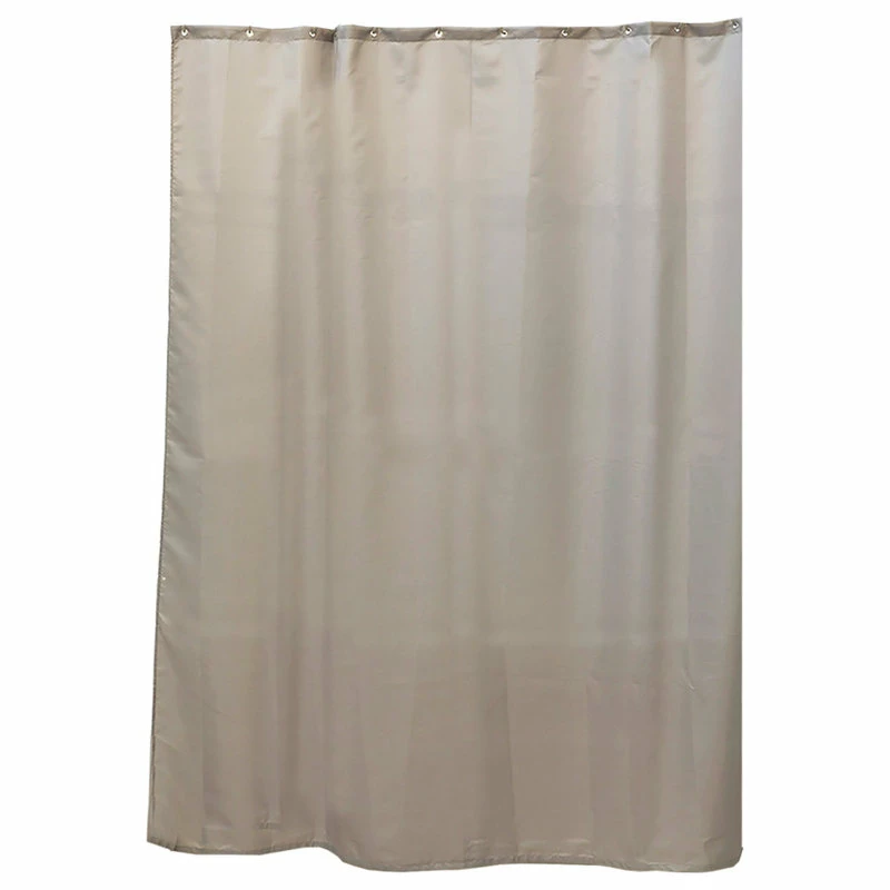 Wholesale π EVIDECO Extra Long Shower Curtain Polyester 12 Rings 79L X 71W, Taupe π