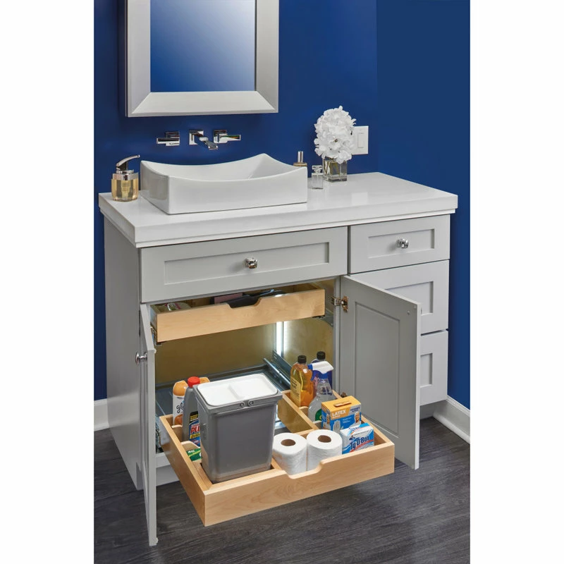 Promo ๐ Rev-A-Shelf Wood Vanity Sink Cabinet Pull Out Organizer, Bottom Of Cabinet ๐ - Image 4