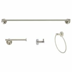 Budget ๐งจ Italia Venezia Series Brushed Nickel 4 Piece Bathroom Accessory Set ๐ฅ
