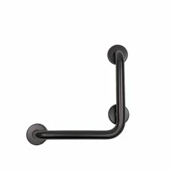 Deals 🌟 CSI Bathware 16" X 16" Left Hand L-Shaped Vertical Angle Grab Bar, Matte Black 🎉