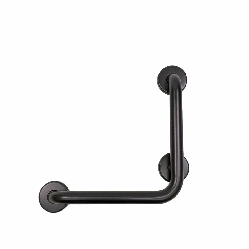 Deals 🌟 CSI Bathware 16" X 16" Left Hand L-Shaped Vertical Angle Grab Bar, Matte Black 🎉