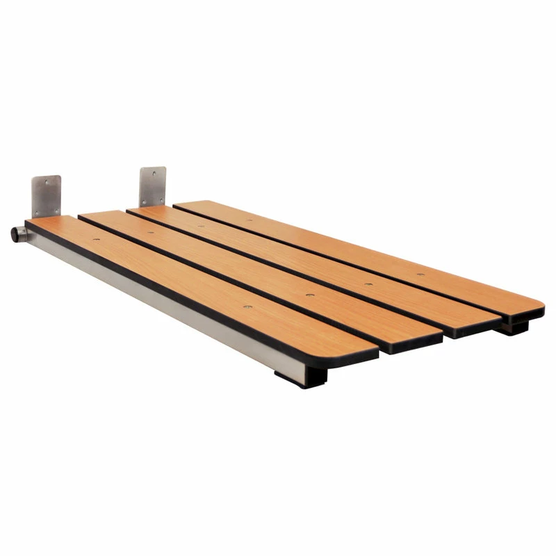 New โจ Seachrome Corporation 32" X 13.5" End-Hung Wall Mount Folding Teak Tub Seat With 3" Slats ๐ - Image 6