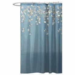 Best deal 🌟 Lush Decor Flower Drops Federal Blue/White Shower Curtain 72x72 😍