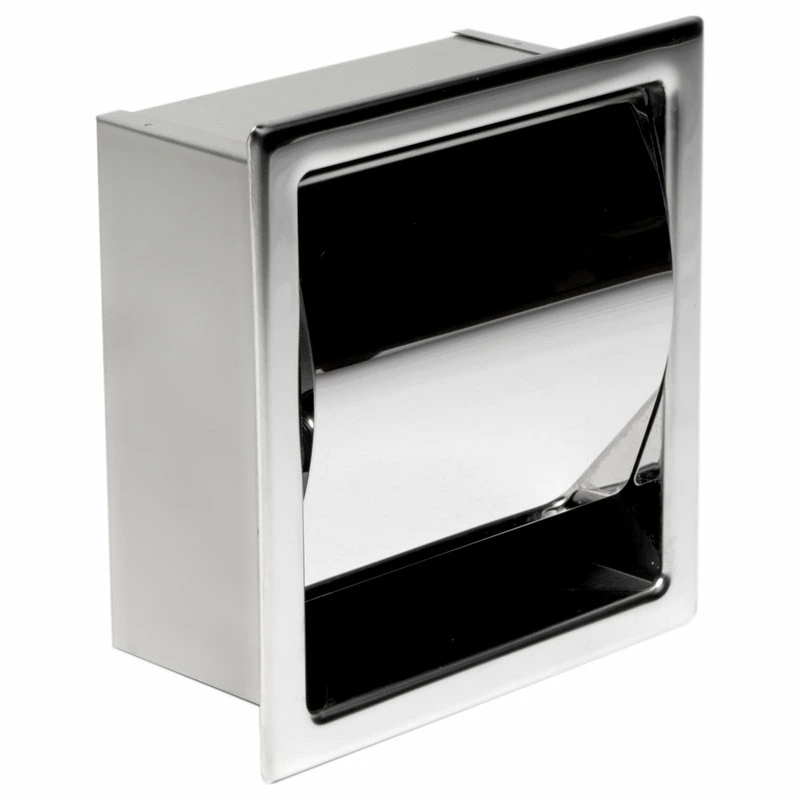 Wholesale 🎉 Alfi Trade Polished Stainless Steel Recessed Toilet Paper Holder With Cover 👏 - Image 3