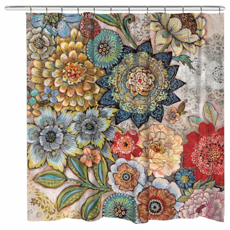 Wholesale ๐งจ Laural Home Boho Bouquet Shower Curtain โญ - Image 2