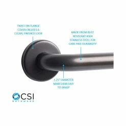 Hot Sale 👏 CSI Bathware 27 Inch Straight Bar With 1.25" OD, Oil Rubbed Bronze 😀