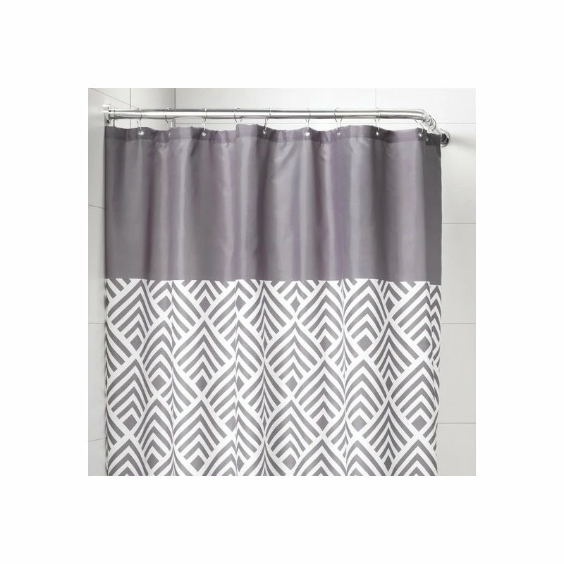 Best Pirce ๐ Extra Long Shower Curtain 72"x78" Sealskin Angoli Gray And White Fabric ๐ - Image 3