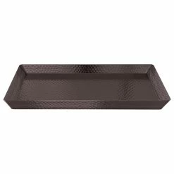 Cheapest ✔️ TATARA Nu Steel 🔨 Hammered Tray, Oil Rubbed Bronze ⌛