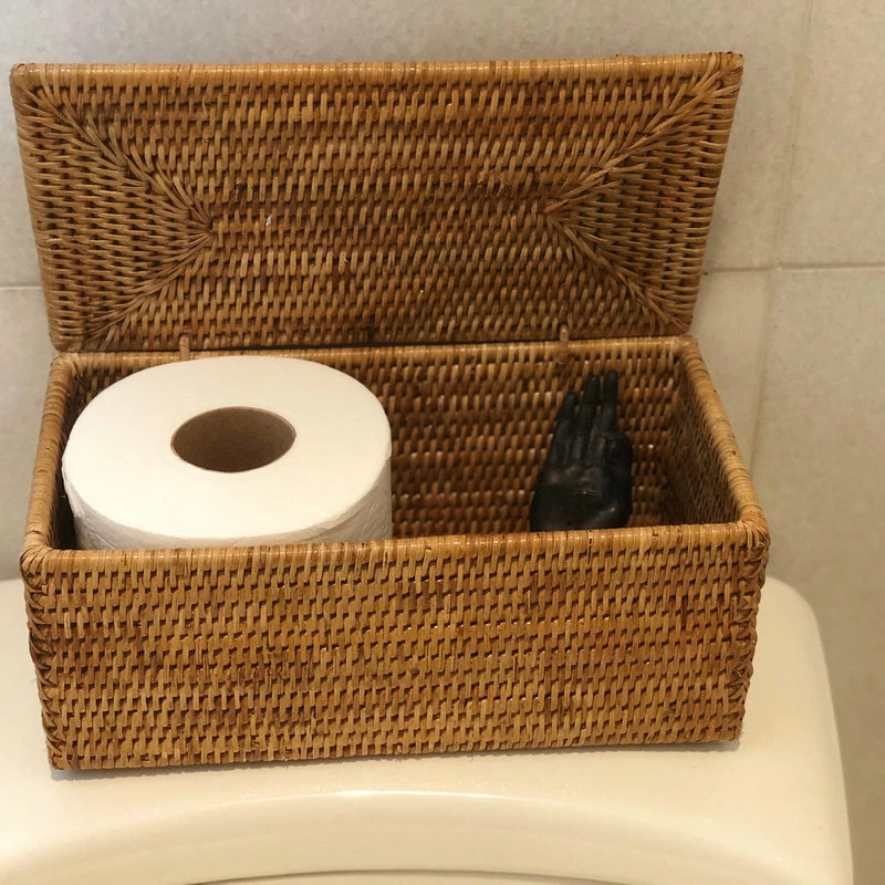 Brand new ๐ Artifacts Trading Company Artifacts Rattan Double Tissue Box, Honey Brown ๐ - Image 3