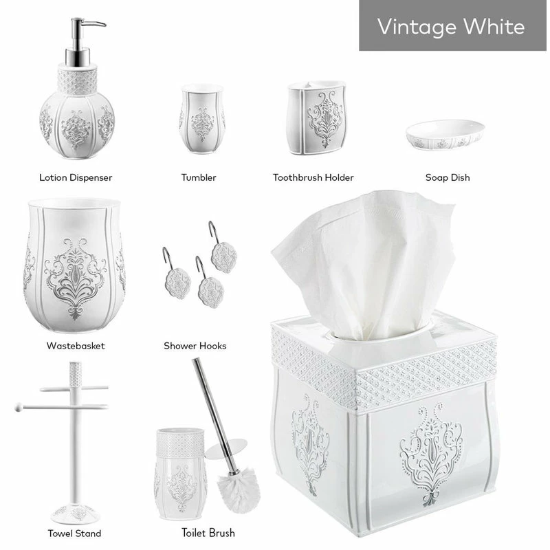 Wholesale 🔔 Creative Scents Vintage White Toilet Brush And Holder 🎉 - Image 4