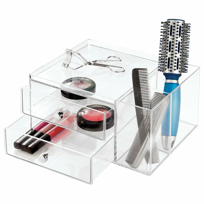 Best Sale โญ IDesign Clarity Cosmetic 2-Drawer Organizer, Clear ๐ - Image 3