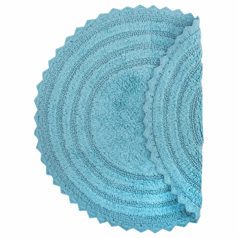 Promo π Design Imports DII Cameo Blue Round Crochet Bath Mat β¨ - Image 3