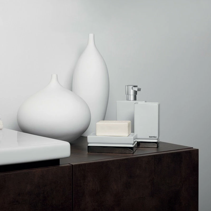 Top 10 ๐ 4-Piece Bathroom Accessories Set Spirella Roma White And Silver Stoneware ๐ - Image 6