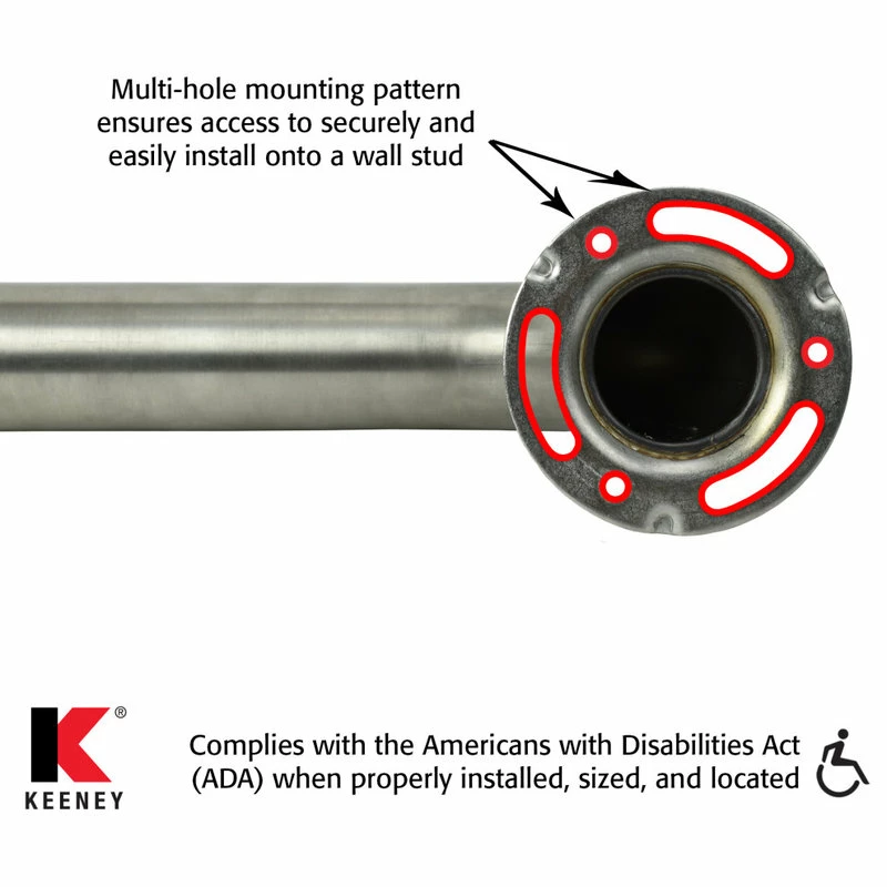 Budget ๐ฅฐ Keeney Holdings LLC Keeney Architectural Designer Grab Bar In Brushed Nickel, 16 In. ๐ฏ - Image 9