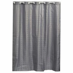 Buy 🔥 EVIDECO Hookless Shower Curtain Polyester Cubic, Grey 🎁