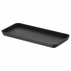 Deals 🎉 Yamazaki Home Vanity Tray, Steel, Flat, Black, Flat ✔️