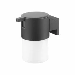 Outlet 🤩 Wall-Mounted Soap Dispenser Tiger Bold Frosted Glass And Black Metal 🌟