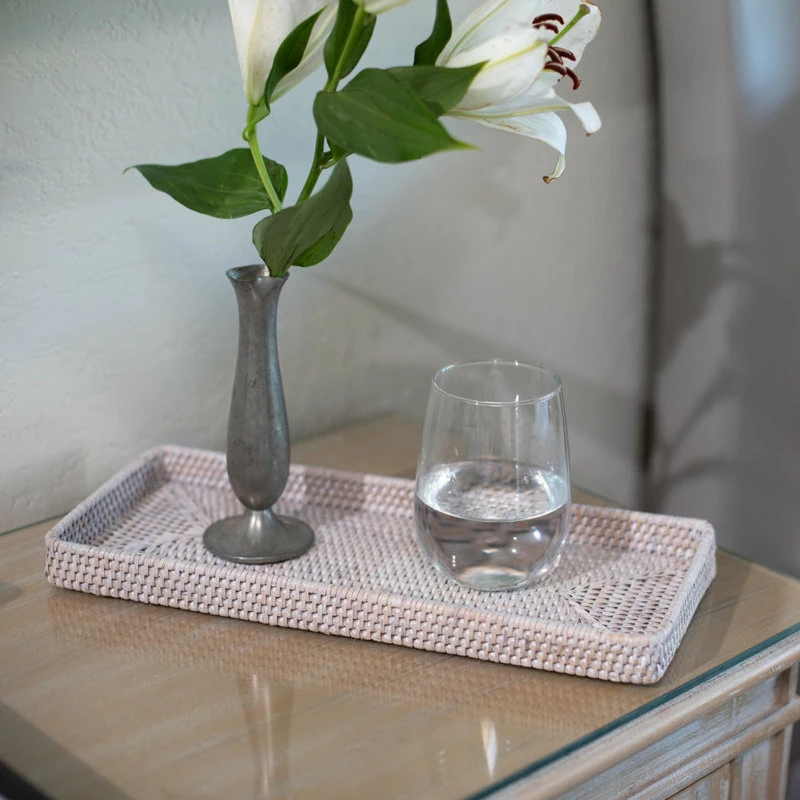 Coupon ๐ Artifacts Trading Company Artifacts Rattan Rectangular Vanity Tray, White Wash ๐ฏ - Image 4
