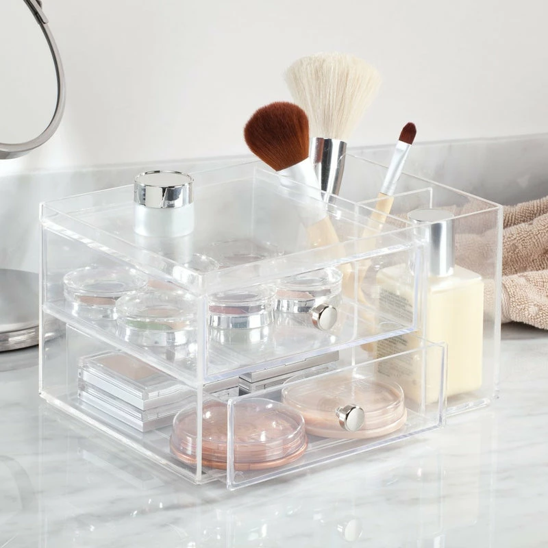 Best Sale โญ IDesign Clarity Cosmetic 2-Drawer Organizer, Clear ๐ - Image 5