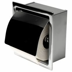 Wholesale 🎉 Alfi Trade Polished Stainless Steel Recessed Toilet Paper Holder With Cover 👏