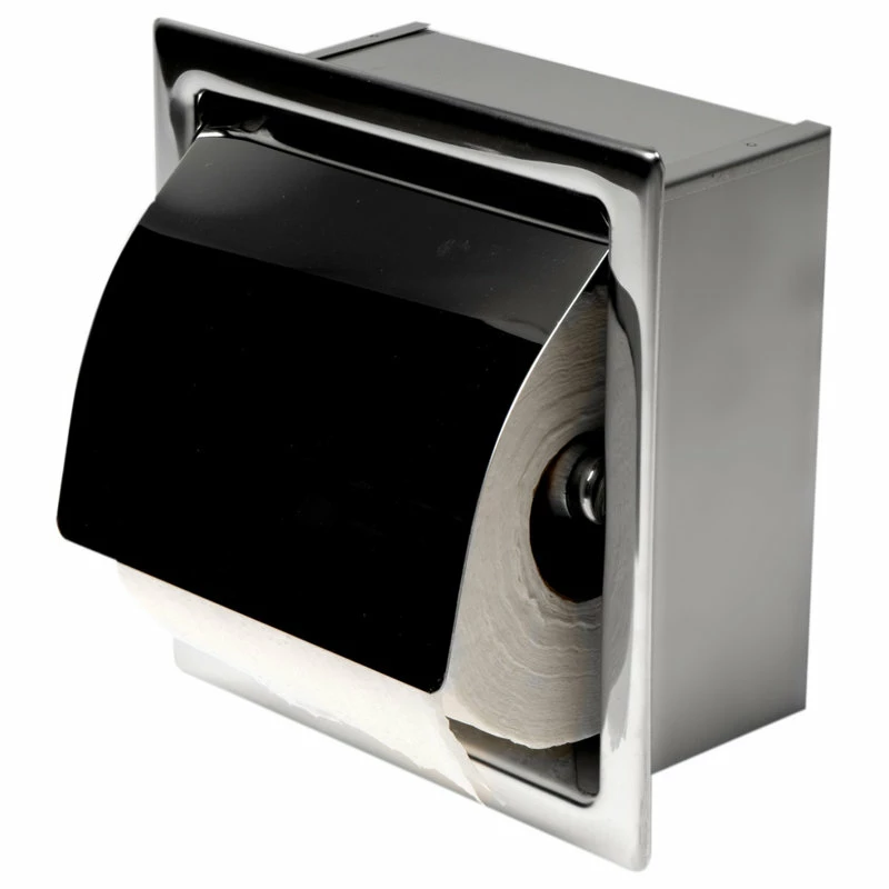 Wholesale 🎉 Alfi Trade Polished Stainless Steel Recessed Toilet Paper Holder With Cover 👏