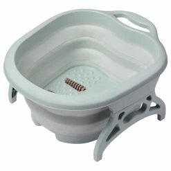 Cheap ⌛ Yescom Collapsible Folding Plastic Foot Soak Basin With Massage Rollers 🎁