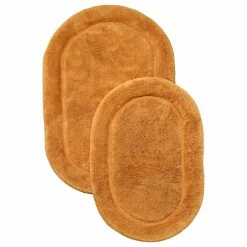 Top 10 π₯ Blue Nile Mills 2 Piece Cotton Oval Washable Bathroom Rug Set, Rust β€οΈ