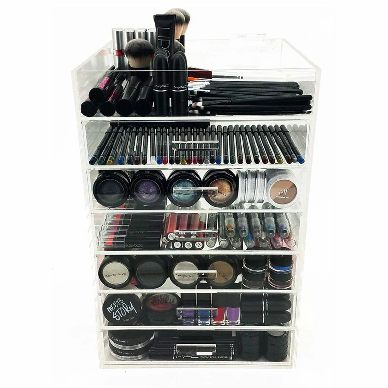 Best Pirce ✔️ Vandue Corporation OnDisplay 7 Tier Acrylic Cosmetic/Makeup Organizer - Multi-Tiered Clear Drawer ✨ - Image 3