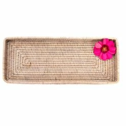 Coupon 🎉 Artifacts Trading Company Artifacts Rattan Rectangular Vanity Tray, White Wash 💯