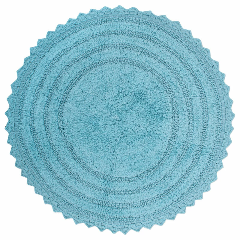 Promo π Design Imports DII Cameo Blue Round Crochet Bath Mat β¨