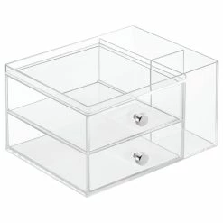 Best Sale ⭐ IDesign Clarity Cosmetic 2-Drawer Organizer, Clear 😉