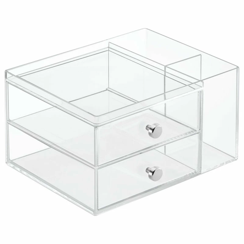 Best Sale โญ IDesign Clarity Cosmetic 2-Drawer Organizer, Clear ๐