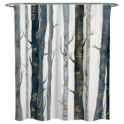 New ✨ The Oliver Gal Artist Co. Oliver Gal "Behind The Woods" Shower Curtain, 71"x74" 💯