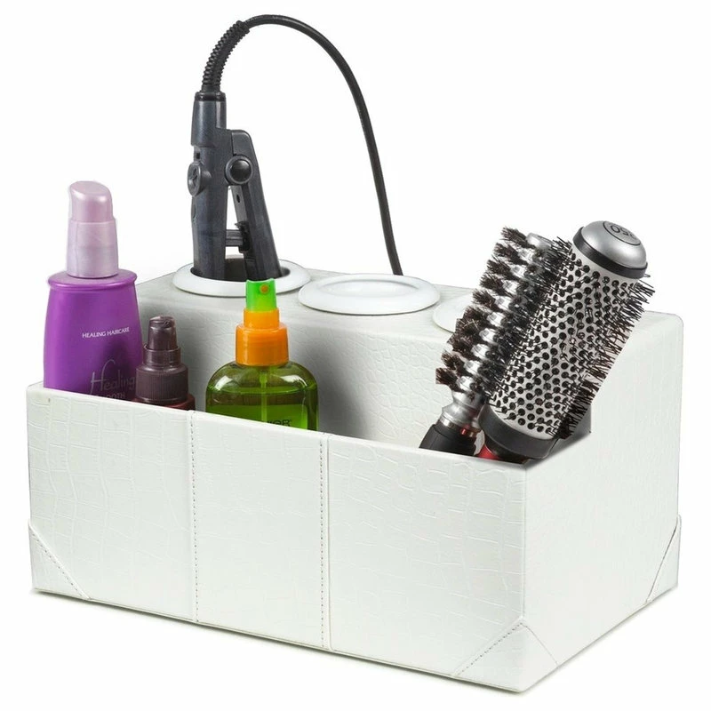 Promo 🔥 Great Useful Stuff White Crocodile Leatherette Hair Styling Station, With Power 🌟 - Image 2