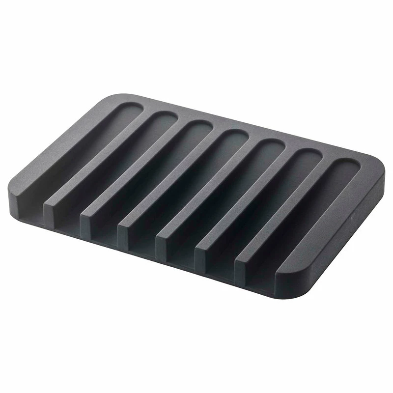 New ๐ Yamazaki Home Self-Draining Soap Tray, Silicone, Black ๐