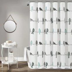Best reviews of 🛒 Lush Decor Rowley Birds Shower Curtain Blue/Gray Single 72X72 ✨