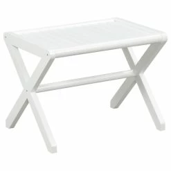 Best deal 🌟 NewRidge Home Goods Abingdon Solid Birch Wood Large Stool, White ❤️