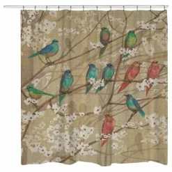 Best Pirce ⭐ Laural Home Birds And Blossoms Shower Curtain 😀