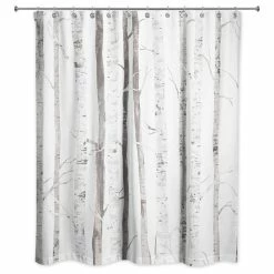 Promo ✔️ DDCG White Birch Trees 71x74 Shower Curtain 😉