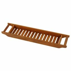 Discount ๐งจ Bare Decor Vaske Natural Teak Wood Bathtub Caddy, 33" Wide ๐งจ